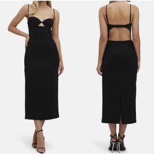 NWT Bardot Black Vienna Midi Dress